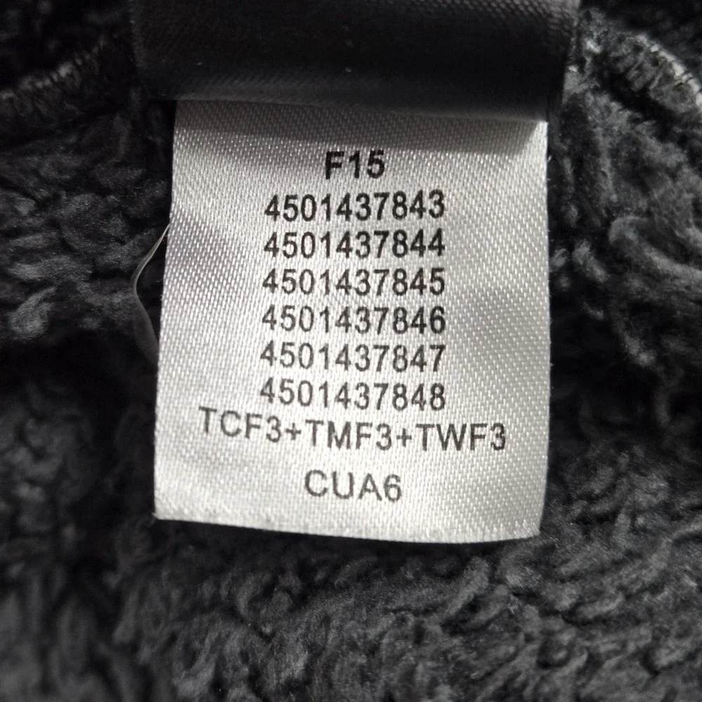 The North Face Men Jacket XL Gray Colorblock Fleece Logo Zipped Pockets Casual